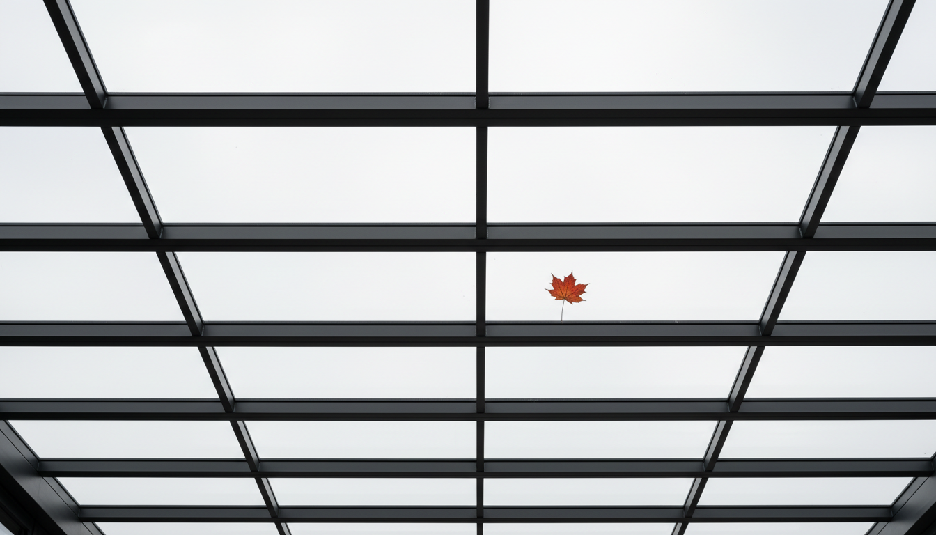 Geometrische Aufsicht durch ein Glasdach